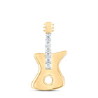 10kt Yellow Gold Diamond Electric Guitar Pendant | Splendid Melody  Top View from Splendid Jewellery