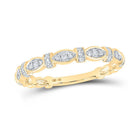 10kt Yellow Gold Diamond Elegance Stackable Band Ring - Splendid Jewellery