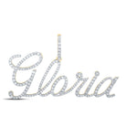 10kt Yellow Gold Diamond GLORIA Initial Pendant - Personalized Elegance at Its Finest - Splendid Jewellery