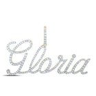 10kt Yellow Gold Diamond GLORIA Initial Pendant - Personalized Elegance at Its Finest - Splendid Jewellery