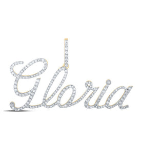 10kt Yellow Gold Diamond GLORIA Initial Pendant - Personalized Elegance at Its Finest - Splendid Jewellery