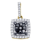 10kt Yellow Gold Diamond Harmony Pendant: A Captivating Blend of Black and White Diamonds - Splendid Jewellery