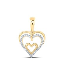 Load image into Gallery viewer, 10kt Yellow Gold Diamond Heart and Love Symbol Pendant - A Timeless Expression of Love and Elegance - Splendid Jewellery