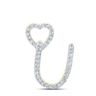 10kt Yellow Gold Diamond Heart Initial Pendant - Splendid Jewellery