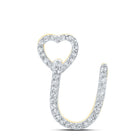 10kt Yellow Gold Diamond Heart Initial Pendant - Splendid Jewellery