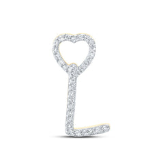 Load image into Gallery viewer, 10kt Yellow Gold Diamond Heart Initial Pendant - A Timeless Symbol of Love and Affection - Splendid Jewellery