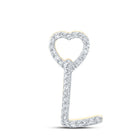 10kt Yellow Gold Diamond Heart Initial Pendant - A Timeless Symbol of Love and Affection - Splendid Jewellery