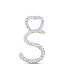 10kt Yellow Gold Diamond Heart Initial Pendant - Elegant and Romantic Jewelry - Splendid Jewellery