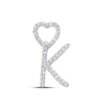 10kt Yellow Gold Diamond Heart Initial Pendant - Personalized Elegance - Splendid Jewellery