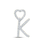 10kt Yellow Gold Diamond Heart Initial Pendant - Personalized Elegance - Splendid Jewellery