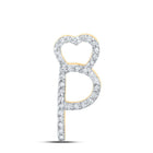 10kt Yellow Gold Diamond Heart Initial Pendant - Personalized Elegance - Splendid Jewellery