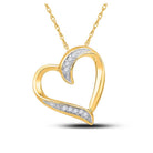 10kt Yellow Gold Diamond Heart & Love Symbol Pendant - Splendid Jewellery