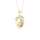 10kt Yellow Gold Diamond Heart & Love Symbol Pendant - Splendid Jewellery