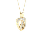 10kt Yellow Gold Diamond Heart & Love Symbol Pendant - Splendid Jewellery