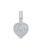 10kt Yellow Gold Diamond Heart & Love Symbol Pendant - A Captivating Expression of Love and Elegance - Splendid Jewellery