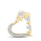 10kt Yellow Gold Diamond Heart & Love Symbol Pendant - A Radiant Expression of Affection - Splendid Jewellery