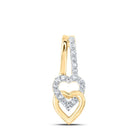 10kt Yellow Gold Diamond Heart & Love Symbol Pendant - A Timeless Expression of Love and Elegance - Splendid Jewellery