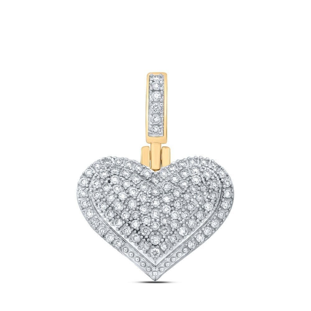 10kt Yellow Gold Diamond Heart & Love Symbol Pendant - A Timeless Expression of Love and Elegance - Splendid Jewellery