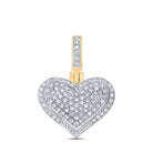 10kt Yellow Gold Diamond Heart & Love Symbol Pendant - A Timeless Expression of Love and Elegance - Splendid Jewellery