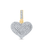 10kt Yellow Gold Diamond Heart & Love Symbol Pendant - A Timeless Expression of Love and Elegance - Splendid Jewellery