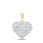 10kt Yellow Gold Diamond Heart & Love Symbol Pendant | Captivating Romance - Splendid Jewellery