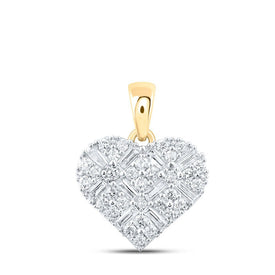 10kt Yellow Gold Diamond Heart & Love Symbol Pendant | Captivating Romance - Splendid Jewellery