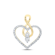 Load image into Gallery viewer, 10kt Yellow Gold Diamond Heart &amp; Love Symbol Pendant | Splendid Jewellery - Splendid Jewellery