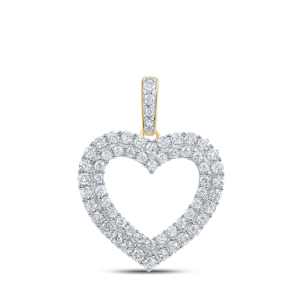 10kt Yellow Gold Diamond Heart & Love Symbol Pendant | Splendid Jewellery - Splendid Jewellery