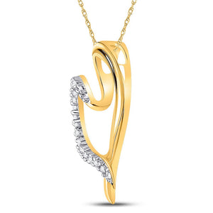 10kt Yellow Gold Diamond Heart & Love Symbol Pendant | Splendid Jewellery - Splendid Jewellery