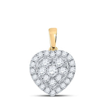 Load image into Gallery viewer, 10kt Yellow Gold Diamond Heart &amp; Love Symbol Pendant | Splendid Jewellery - Splendid Jewellery
