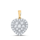 10kt Yellow Gold Diamond Heart & Love Symbol Pendant | Splendid Jewellery - Splendid Jewellery
