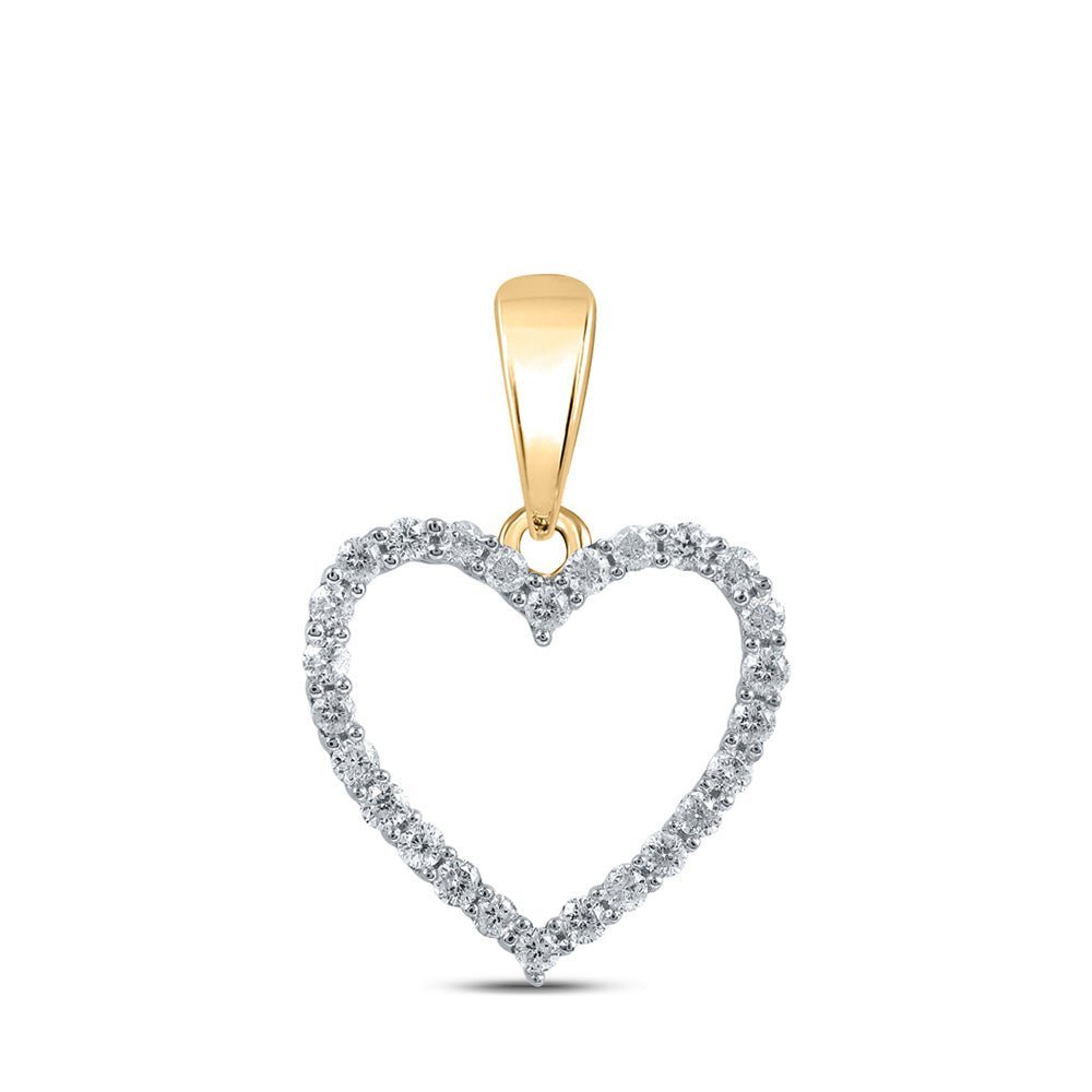 10kt Yellow Gold Diamond Heart of Affection Pendant | Splendid Jewellery - Splendid Jewellery