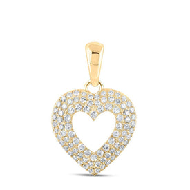 10kt Yellow Gold Diamond Heart Pendant: A Captivating Symbol of Love and Romance - Splendid Jewellery