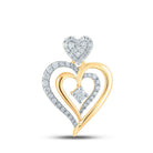 10kt Yellow Gold Diamond Heart Pendant: A Mesmerizing Symbol of Love and Brilliance - Splendid Jewellery