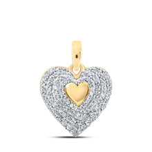 Load image into Gallery viewer, 10kt Yellow Gold Diamond Heart Pendant: A Mesmerizing Symbol of Love and Elegance - Splendid Jewellery