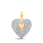 10kt Yellow Gold Diamond Heart Pendant: A Mesmerizing Symbol of Love and Elegance - Splendid Jewellery