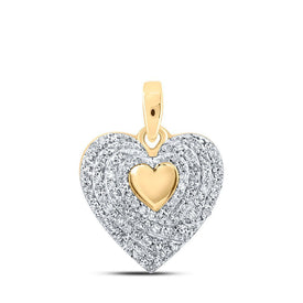 10kt Yellow Gold Diamond Heart Pendant: A Mesmerizing Symbol of Love and Elegance - Splendid Jewellery