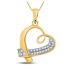 10kt Yellow Gold Diamond Heart Pendant - A Symbol of Eternal Love - Splendid Jewellery