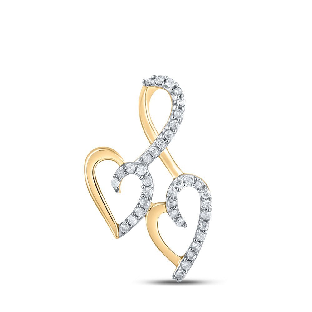 10kt Yellow Gold Diamond Heart Pendant: A Symbol of Love and Elegance - Splendid Jewellery