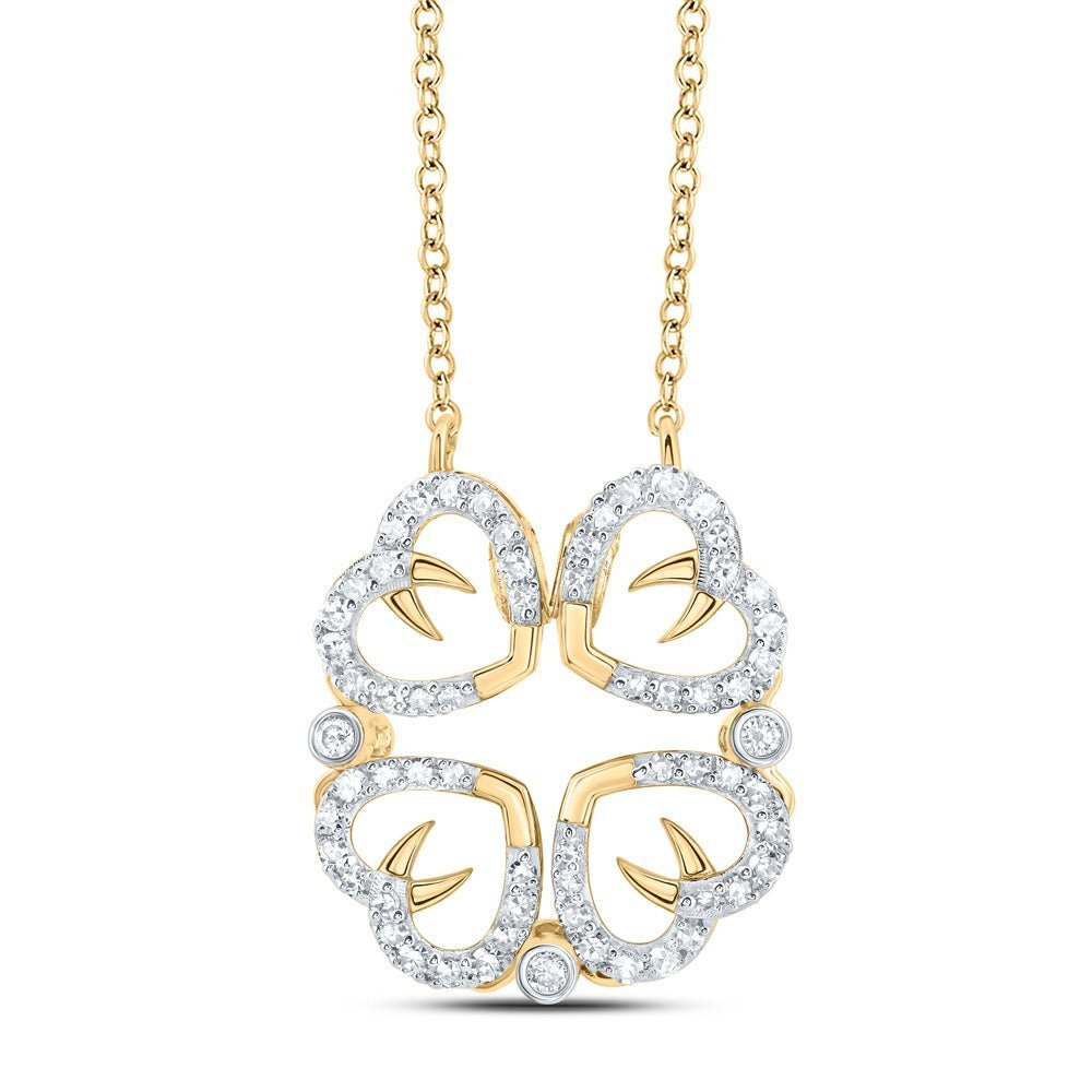 10kt Yellow Gold Diamond Heart Pendant Necklace | Splendid Romance - Splendid Jewellery