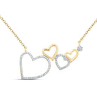 10kt Yellow Gold Diamond Heart Pendant Necklace - Timeless Romance and Elegance - Splendid Jewellery