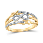 10kt Yellow Gold Diamond Infinity Heart Ring - Eternal Love and Elegance - Splendid Jewellery
