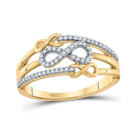 10kt Yellow Gold Diamond Infinity Heart Ring - Eternal Love and Elegance - Splendid Jewellery