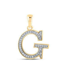 Load image into Gallery viewer, 10kt Yellow Gold Diamond Initial G Pendant - Personalized Elegance - Splendid Jewellery