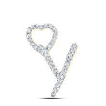 Load image into Gallery viewer, 10kt Yellow Gold Diamond Initial Heart Pendant - Splendid Jewellery