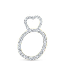 Load image into Gallery viewer, 10kt Yellow Gold Diamond Initial Heart Pendant - Personalized Elegance - Splendid Jewellery