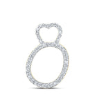 10kt Yellow Gold Diamond Initial Heart Pendant - Personalized Elegance - Splendid Jewellery