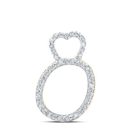 10kt Yellow Gold Diamond Initial Heart Pendant - Personalized Elegance - Splendid Jewellery