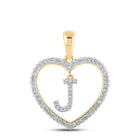10kt Yellow Gold Diamond Initial Heart Pendant - Personalized Elegance - Splendid Jewellery