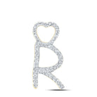 10kt Yellow Gold Diamond Initial Heart Pendant - Personalized Elegance at its Finest - Splendid Jewellery